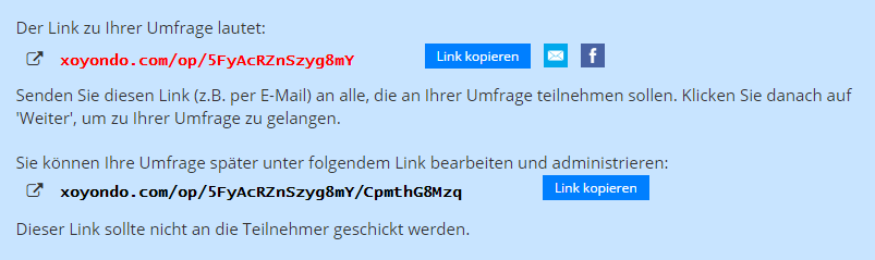 Umfrage-App-Einladungen