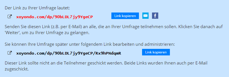 Umfrage-Link-senden