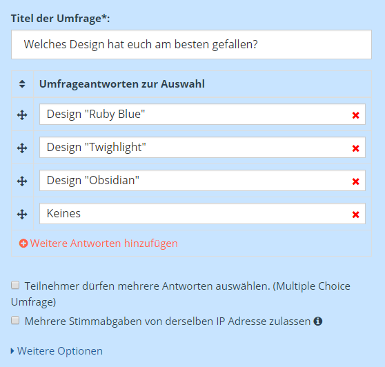 Umfrage-Tool-Setup